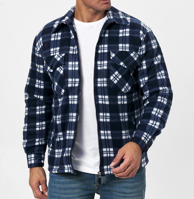 Herren Holzfäller Hemd Biker Thermo Flanell WINTER Jacke Fleece